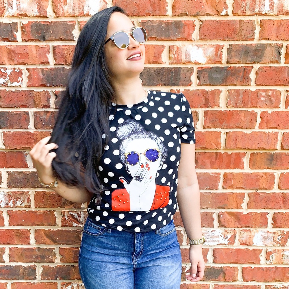Polka dots top